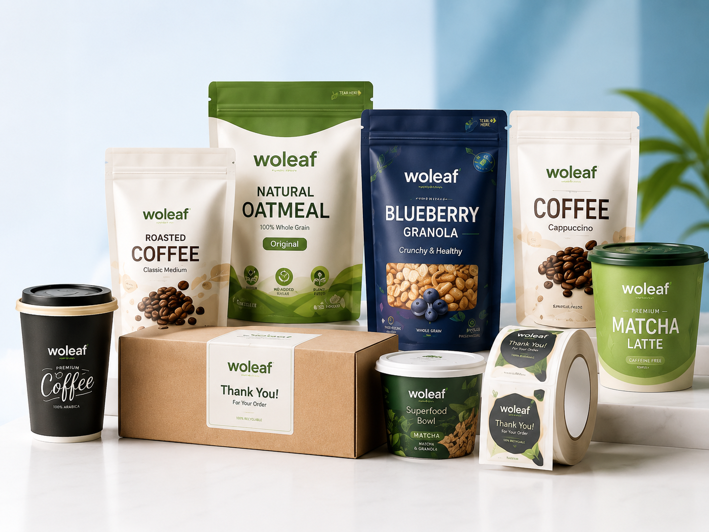 A selection of custom food packaging formats